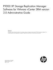 HP EVA4000/6000/8000 HP Replication Adapter for VMware vCenter Site Recovery Manager Administrator Guide (5697-2491, February 2013)
