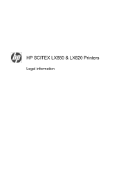 HP Latex 820 Legal information