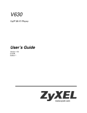ZyXEL V630 User Guide