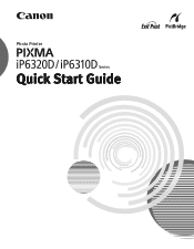 Canon PIXMA iP6310D Quick Start Guide
