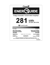 Frigidaire GCWD3067AF Energy Guide