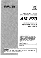 AIWA AM-F70 Operating Instructions