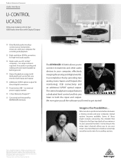 Behringer UCA202 Product Information Document