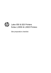 HP Latex 850 Site Preparation Checklist