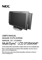 NEC LCD3735WXM MultiSync LCD3735WXM User Manual