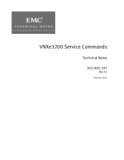 Dell VNXe2 VNXe Series Service Commands