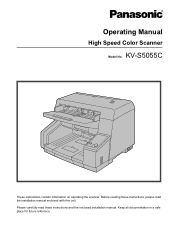 Panasonic KV-S5055C Operation Manual