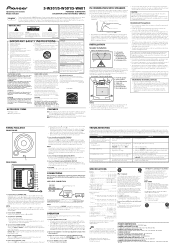 Pioneer SW501 Owner's Manual
