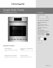 Frigidaire FFEW2425QS Product Specifications Sheet
