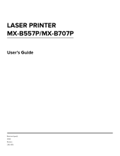 Sharp MX-B707P MX-B557P | MX-B707P User Manual
