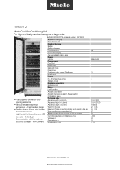 Miele KWT 2611 Vi Product sheet
