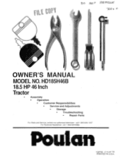 Poulan HD185H46B User Manual