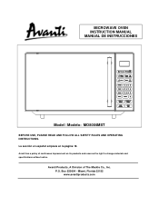 Avanti MO8004MST Instruction Manual
