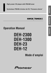 Pioneer DEH-1300 Owner's Manual