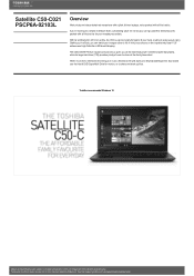 Toshiba C50 PSCP6A-02103L Detailed Specs for Satellite C50 PSCP6A-02103L AU/NZ; English