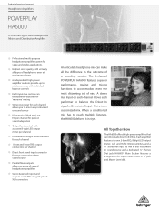 Behringer HA6000 Product Information Document
