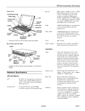 Epson ActionNote 890 Product Information Guide