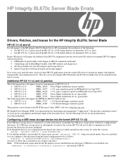 HP Integrity BL870c Errata: Drivers, Patches, and Issues - HP Integrity BL870c Server Blade