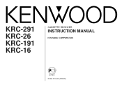 Kenwood KRC-26 User Manual