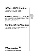 Thermador PRD486JDGU Installation Manual
