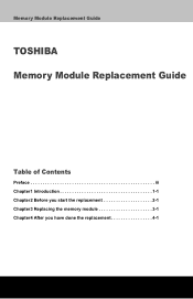 Toshiba Tecra M1 Memory Replacement Guide