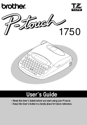 Brother International PT-1750 Users Manual - English and Spanish