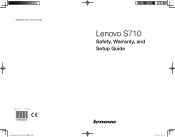 Lenovo S710 Lenovo S710 Safety, Warranty, and Setup Guide