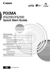 Canon PIXMA iP6220D iP6210D Quick Start Guide