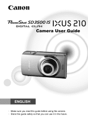 Canon 4192B001 PowerShot SD3500 IS / IXUS 210 Camera User Guide