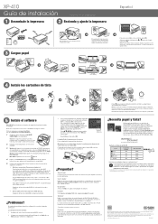 Epson XP-410 Installation Guide (Spanish)