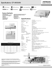 Hitachi CP-AW250N Brochure