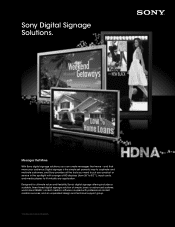 Sony ICSFW40D Sony Digital Signage Solutions brochure
