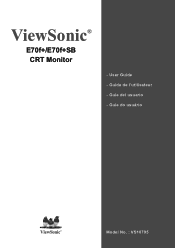 ViewSonic E70FSB User Manual