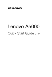 Lenovo A5000 (Arabic/English) Quick Start Guide - Lenovo A5000 Smartphone