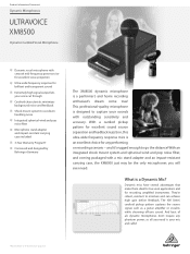 Behringer XM8500 Product Information Document