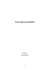 Dell P2223HC USB-C Monitor Simplified Service Manual