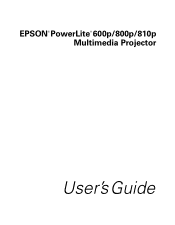 Epson PowerLite 810p User Manual