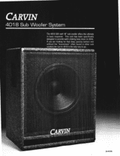 Carvin 500W Instruction Manual