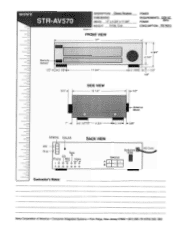 Sony STR-AV570 Dimensions Diagrams
