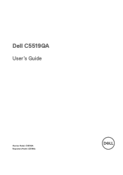 Dell C5519QA Monitor Users Guide
