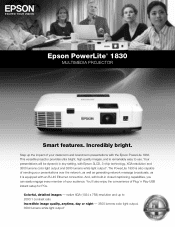 Epson PowerLite 1830 Product Brochure