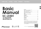 Pioneer SC-LX501 Basic Manual English/French