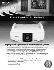 Epson PowerLite Pro Z8050WNL Product Brochure