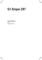Gigabyte G1.Sniper Z87 User Manual