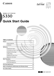 Canon S330 S330 Quick Start Guide