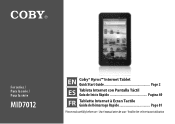 Coby MID7012 User Manual