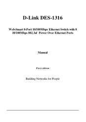 D-Link DES-1316K Manual