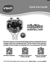 Vtech KidiGo Basketball Hoop User Manual