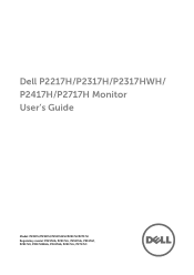 Dell P2317H Monitor Users Guide