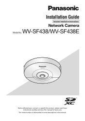 Panasonic WV-SF438 Installation Guide